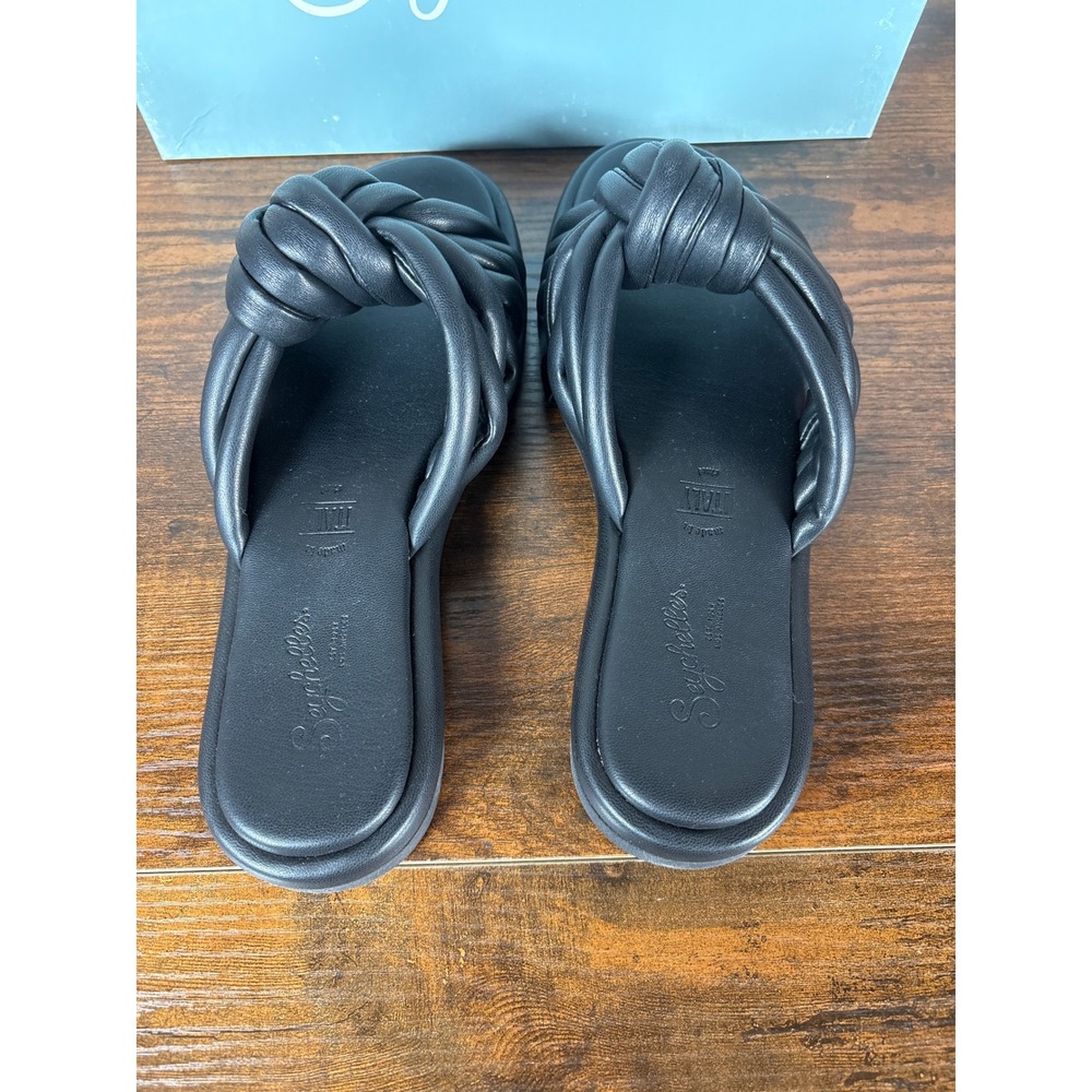 Seychelles Black Knotted Slide Sandals - Picture 6 of 9